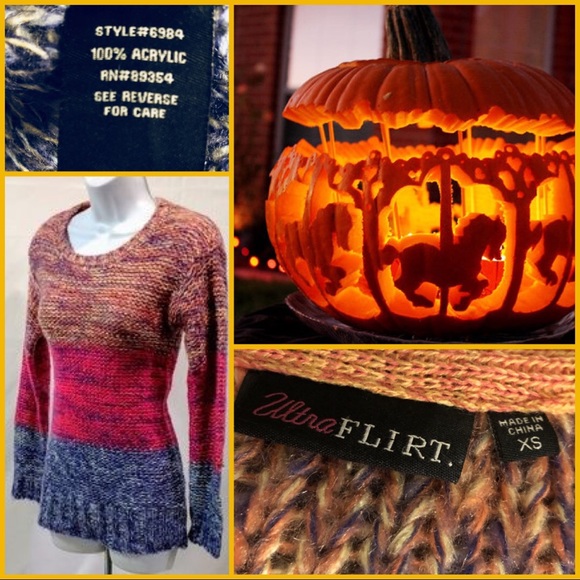 ♦️HP!♦️Ultra Flirt Crochet Knit Sweater XS SMALL - Picture 3 of 5
